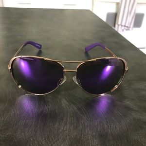 Michael kors purple tinted aviators